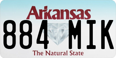 AR license plate 884MIK