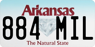 AR license plate 884MIL