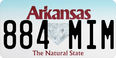 AR license plate 884MIM