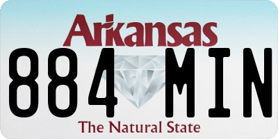 AR license plate 884MIN