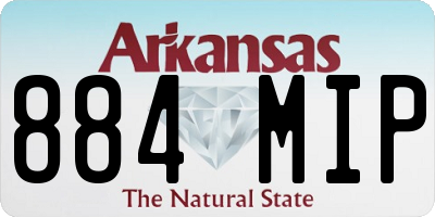 AR license plate 884MIP