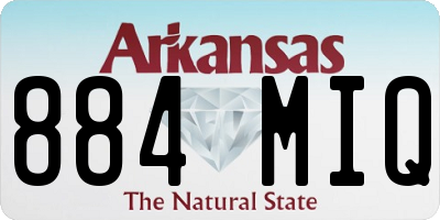 AR license plate 884MIQ