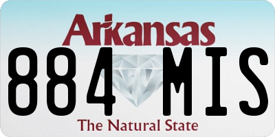 AR license plate 884MIS