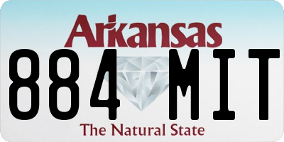 AR license plate 884MIT