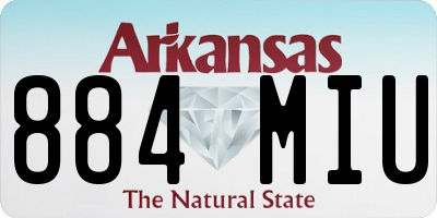 AR license plate 884MIU