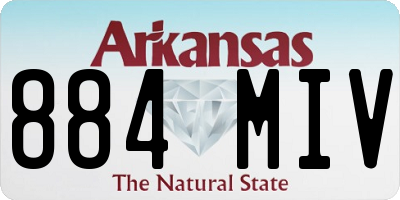 AR license plate 884MIV