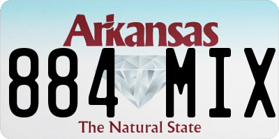 AR license plate 884MIX