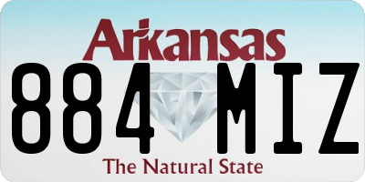 AR license plate 884MIZ