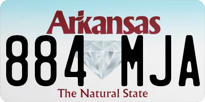 AR license plate 884MJA