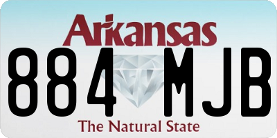 AR license plate 884MJB