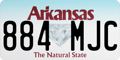AR license plate 884MJC