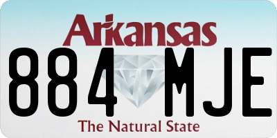 AR license plate 884MJE
