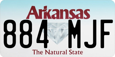 AR license plate 884MJF