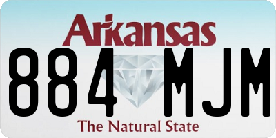 AR license plate 884MJM