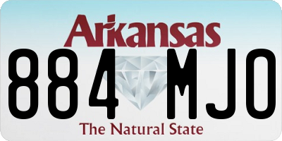 AR license plate 884MJO
