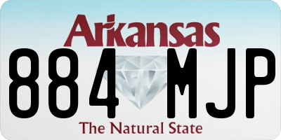 AR license plate 884MJP