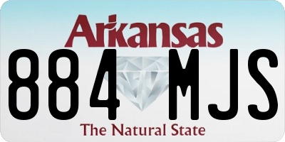 AR license plate 884MJS