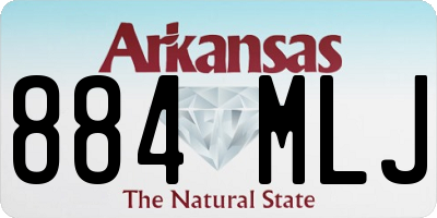 AR license plate 884MLJ