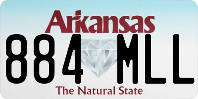 AR license plate 884MLL