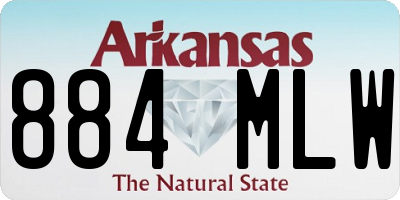 AR license plate 884MLW