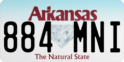 AR license plate 884MNI