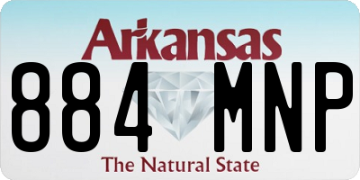 AR license plate 884MNP