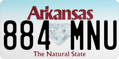 AR license plate 884MNU