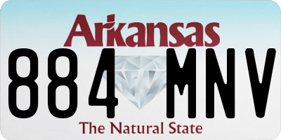 AR license plate 884MNV