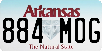 AR license plate 884MOG