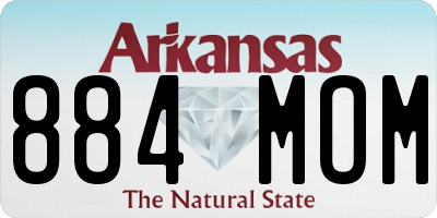 AR license plate 884MOM