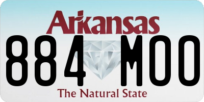 AR license plate 884MOO