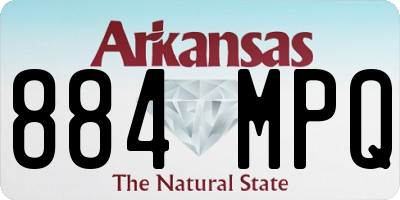 AR license plate 884MPQ