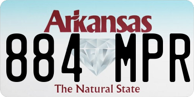 AR license plate 884MPR