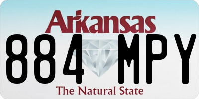 AR license plate 884MPY