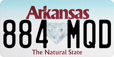 AR license plate 884MQD