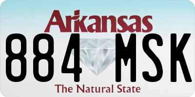 AR license plate 884MSK