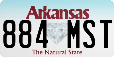 AR license plate 884MST