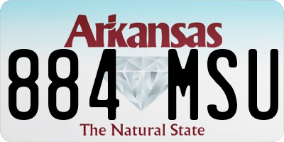 AR license plate 884MSU