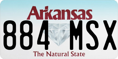 AR license plate 884MSX