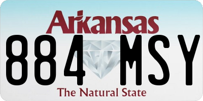 AR license plate 884MSY