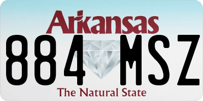 AR license plate 884MSZ