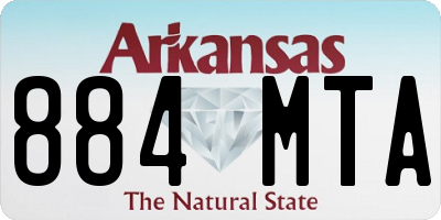 AR license plate 884MTA