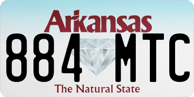 AR license plate 884MTC