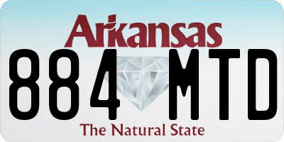 AR license plate 884MTD