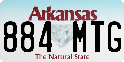AR license plate 884MTG