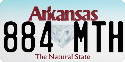 AR license plate 884MTH