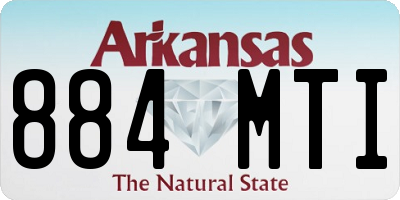 AR license plate 884MTI