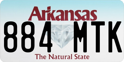 AR license plate 884MTK