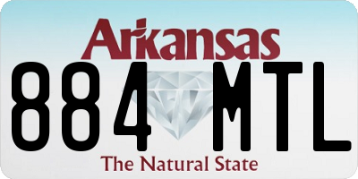 AR license plate 884MTL