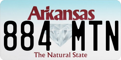 AR license plate 884MTN